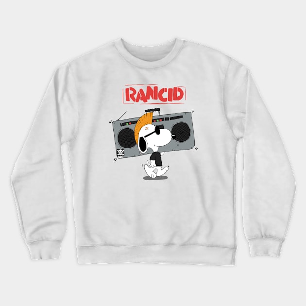 Rancid band merch - radio funny cartoon design Crewneck Sweatshirt by ROCKHOPPER